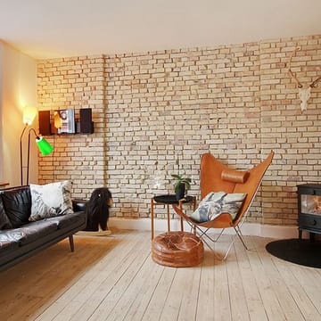 KS Chair flaggermusstol - Skinn nature, sort stativ - OX Denmarq