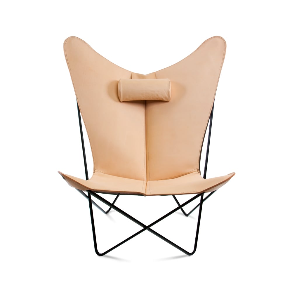 OX Denmarq KS Chair flaggermusstol Skinn nature, sort stativ