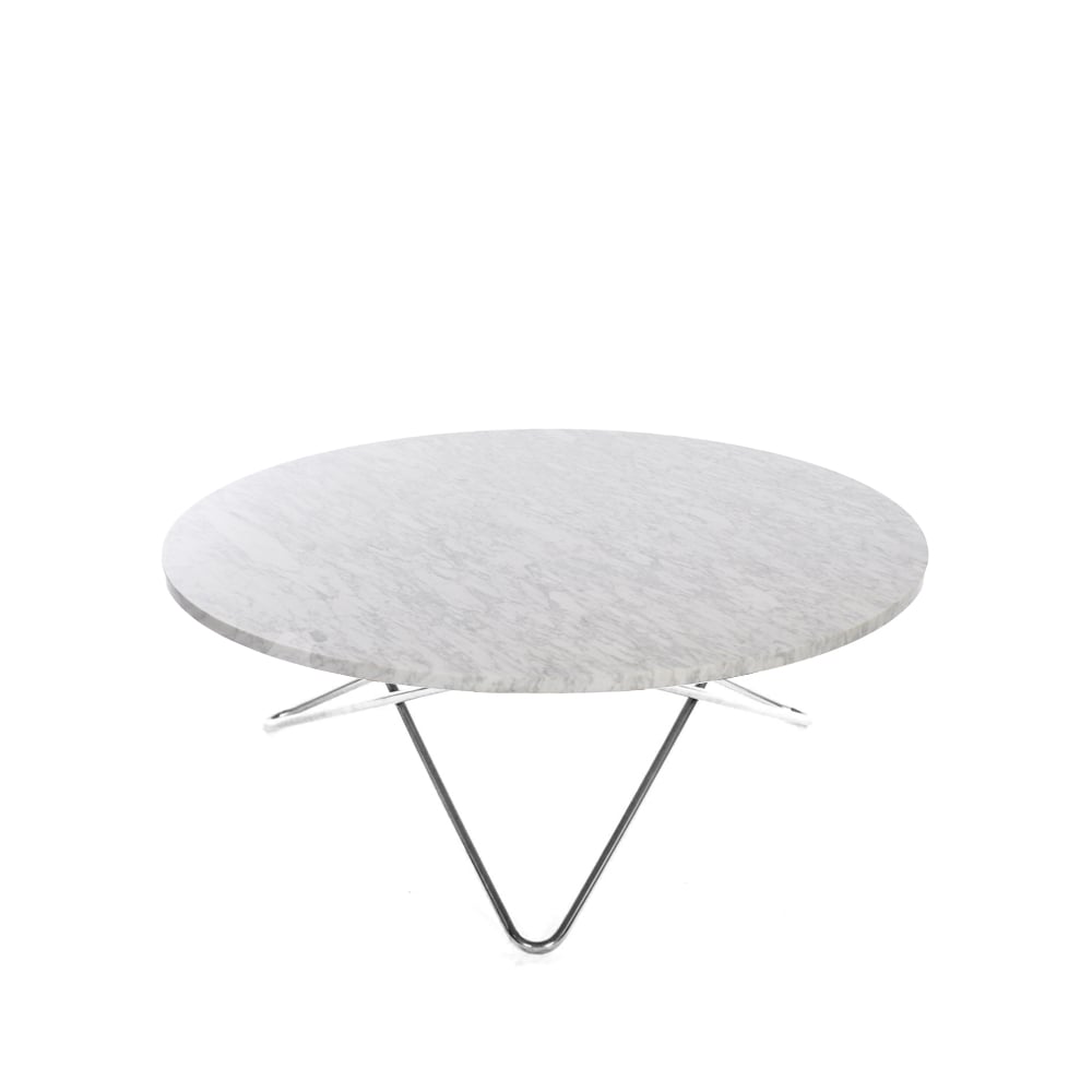 Bilde av OX Denmarq Large O Table salongbord Marmor carrara rustfritt stativ