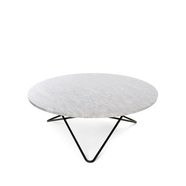Large O Table salongbord - Marmor carrara, sort stativ - OX Denmarq