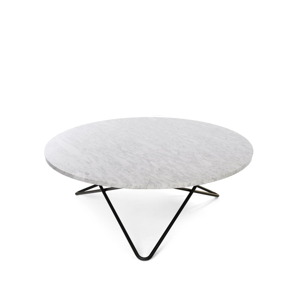 Bilde av OX Denmarq Large O Table salongbord Marmor carrara sort stativ