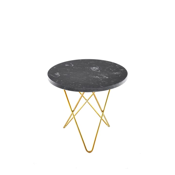 Mini O Table salongbord - Marmor marquina, messingstativ - OX Denmarq