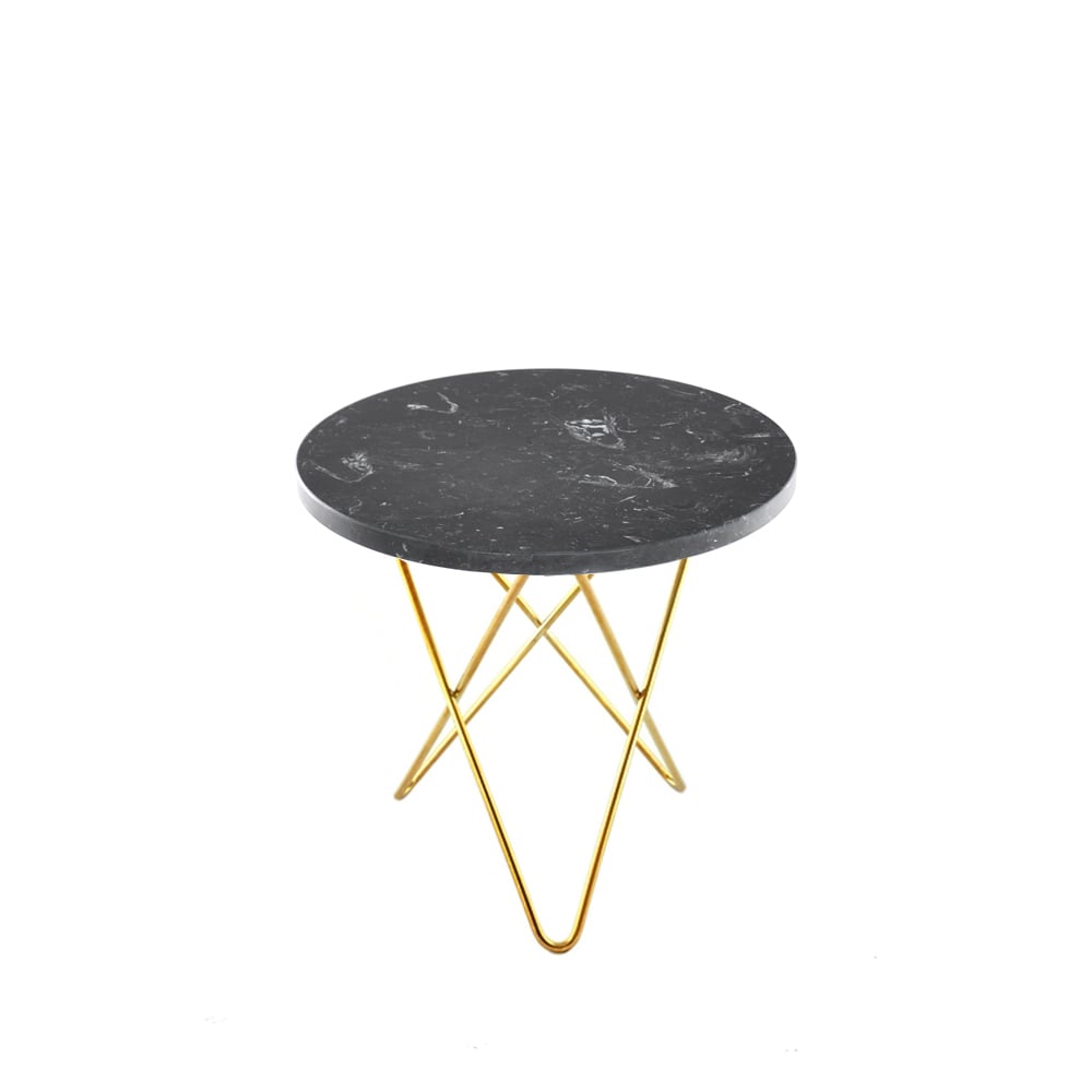 Bilde av OX Denmarq Mini O Table salongbord Marmor marquina messingstativ