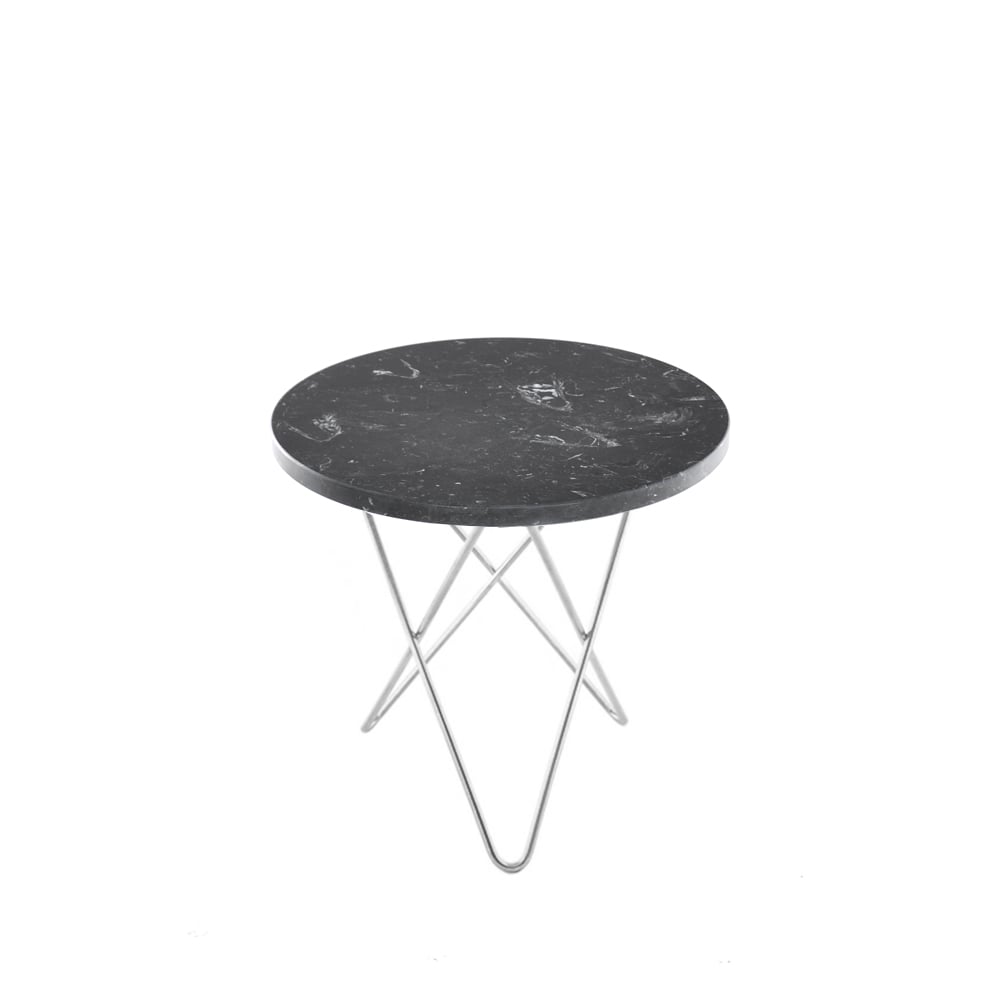 Bilde av OX Denmarq Mini O Table salongbord Marquina marmor rustfritt stativ