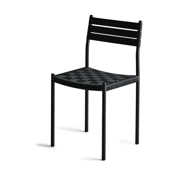 Nettan Chair Black frame stol - Svart vev - OX Denmarq