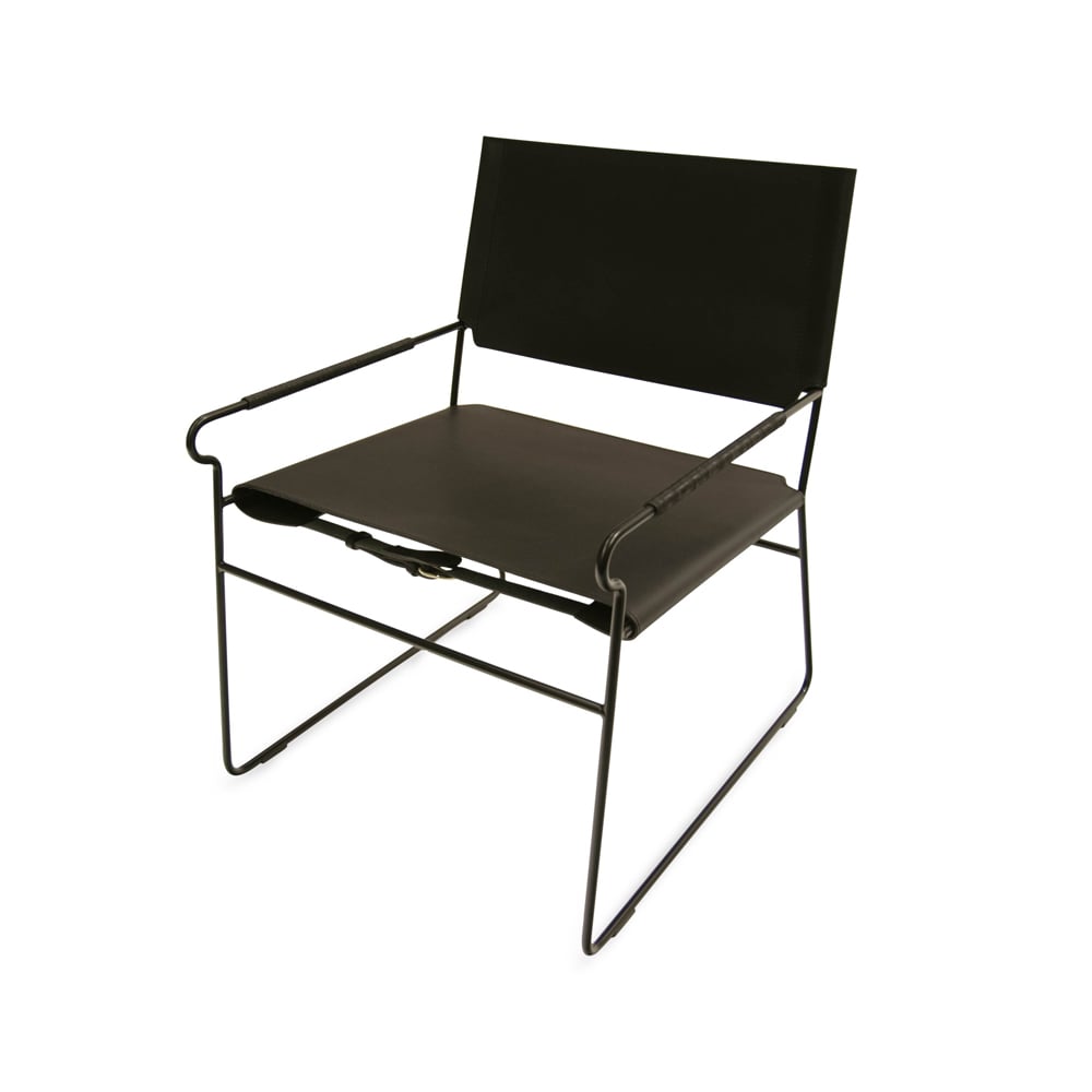 Bilde av OX Denmarq New Rest lenestol Skinn black sort stativ