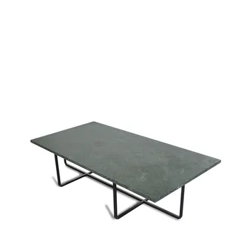 Ninety salongbord rektangulært - marmor indio, sort stativ - OX Denmarq