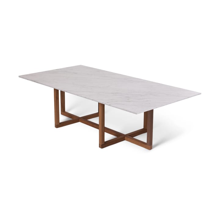 Ninety sofabord 60x120 cm, smoked oak understell - Hvit marmor - OX Denmarq