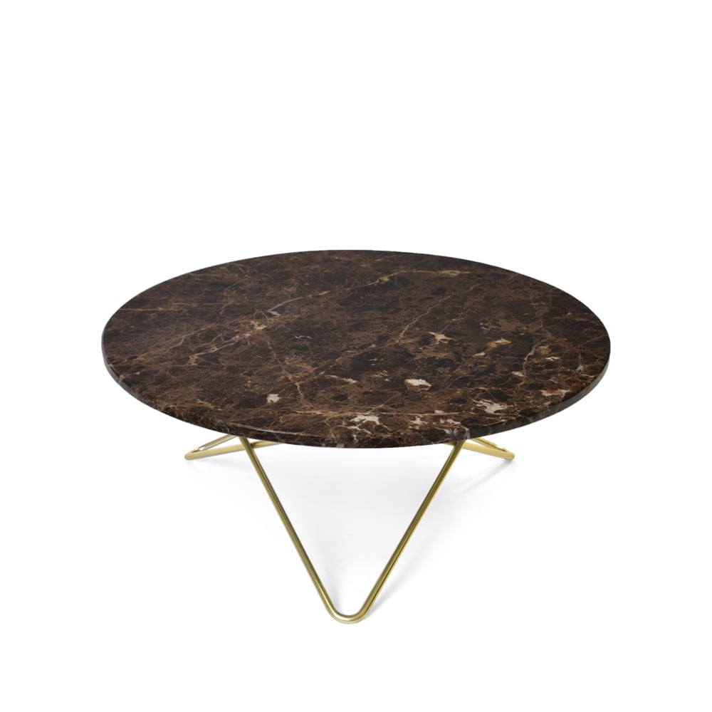 Bilde av OX Denmarq O Table salongbord marmor brun messingstativ
