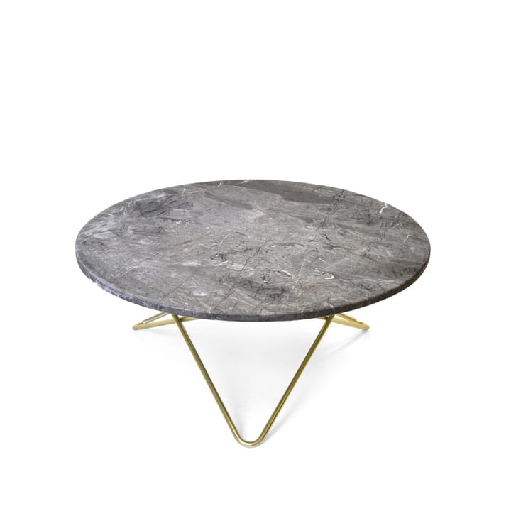 O Table salongbord - Marmor grå, messingstativ - OX Denmarq