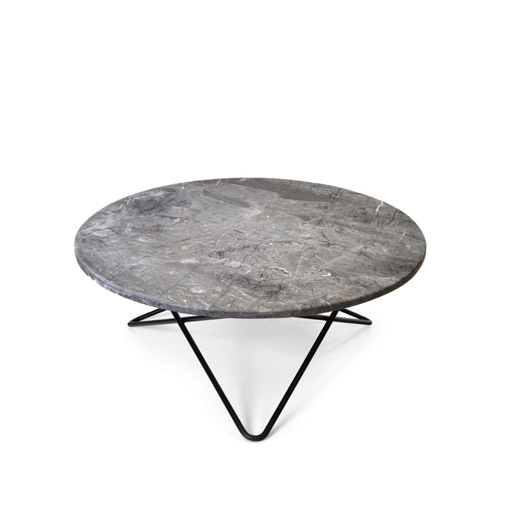 Bilde av OX Denmarq O Table salongbord Marmor grå sortlakkert stativ