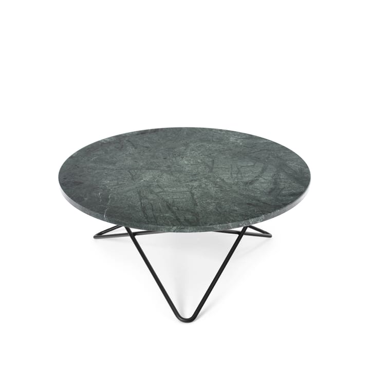 O Table salongbord - marmor grønn, sortlakkert stativ - OX Denmarq
