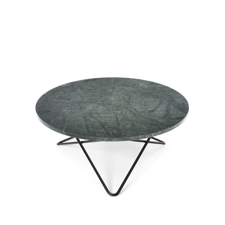O Table salongbord - marmor grønn, sortlakkert stativ - OX Denmarq