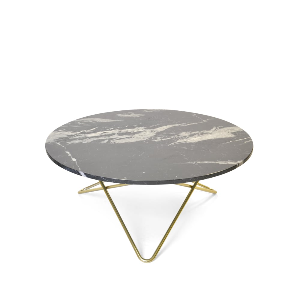 Bilde av OX Denmarq O Table salongbord marmor sort messingstativ