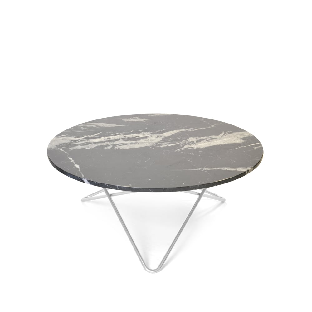 Bilde av OX Denmarq O Table salongbord Marmor sort rustfritt stativ