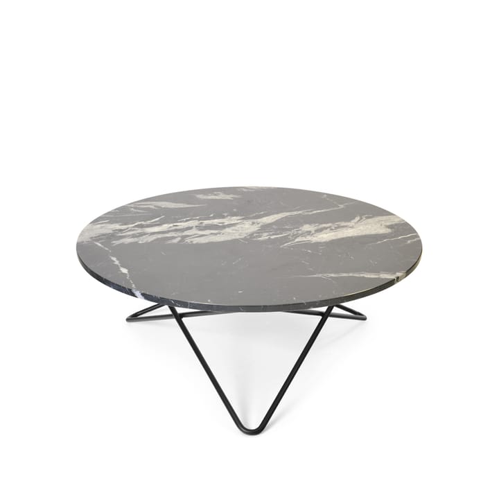 O Table salongbord - Marmor sort, sortlakkert stativ - OX Denmarq