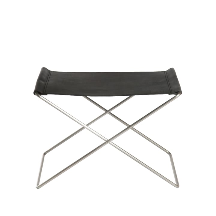 OX Stool krakk - Skinn sort, rustfritt stål - OX Denmarq