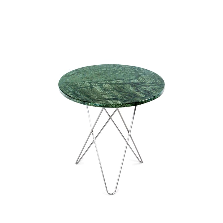 Tall Mini O Table salongbord - Marmor grønn, rustfritt stål - OX Denmarq