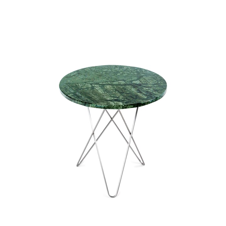 Tall Mini O Table salongbord - Marmor grønn, rustfritt stål - OX Denmarq