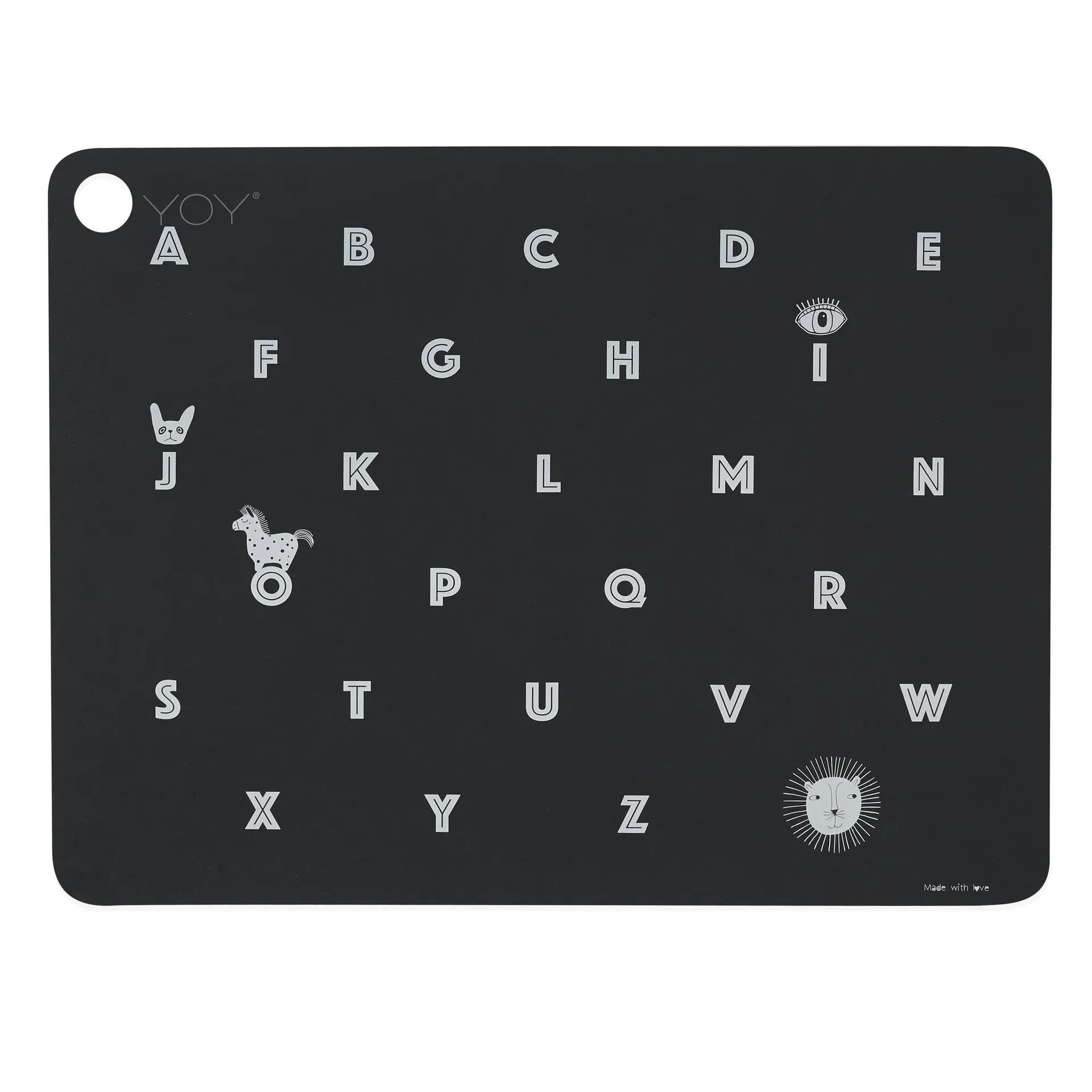 Alphabet spisebrikke, Anthracite OYOY