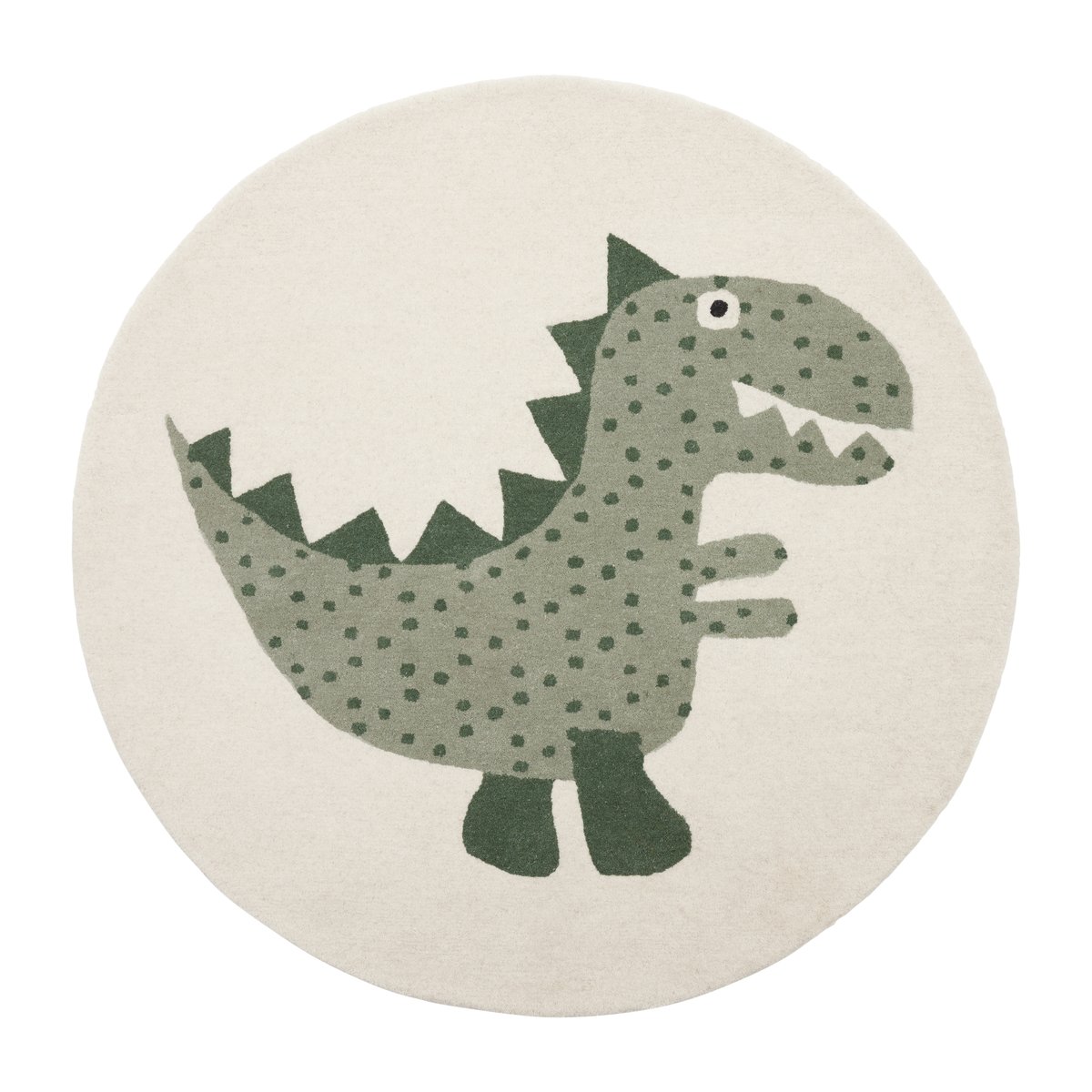 OYOY Dino teppe 120 cm Theo | Skandinavisk Design | Gulvtepper barnerom | Grønn