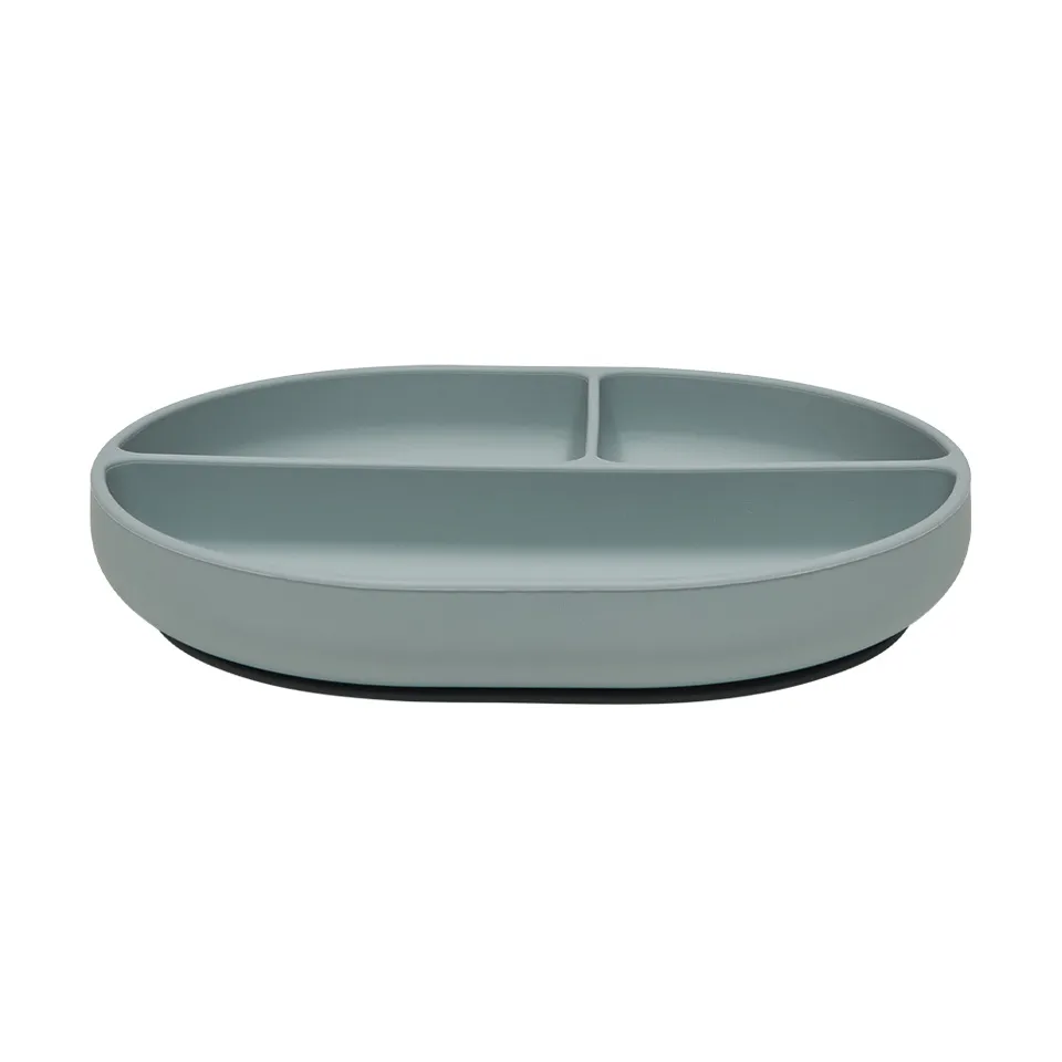 Enkei Suction barnetallerken, Dusty Blue OYOY