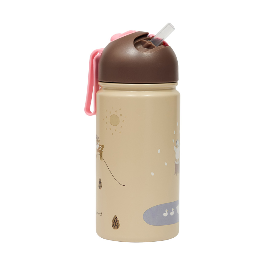 OYOY Friends in the Forest termoflaske 36 cl Rose | Skandinavisk Design | Termoser | Rosa