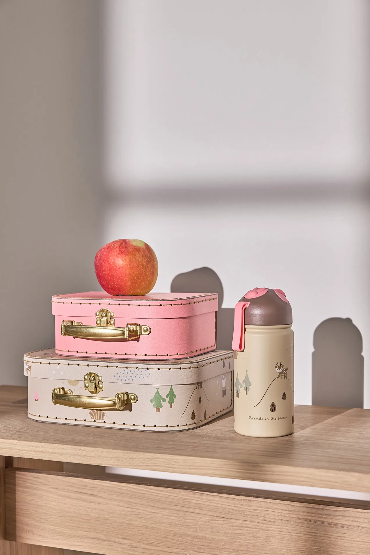 Friends in the Forest termoflaske 36 cl, Rose OYOY