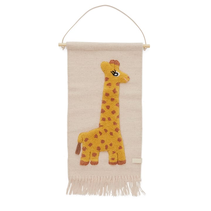 Giraffe veggdekorasjon 32x70 cm - Rose - OYOY