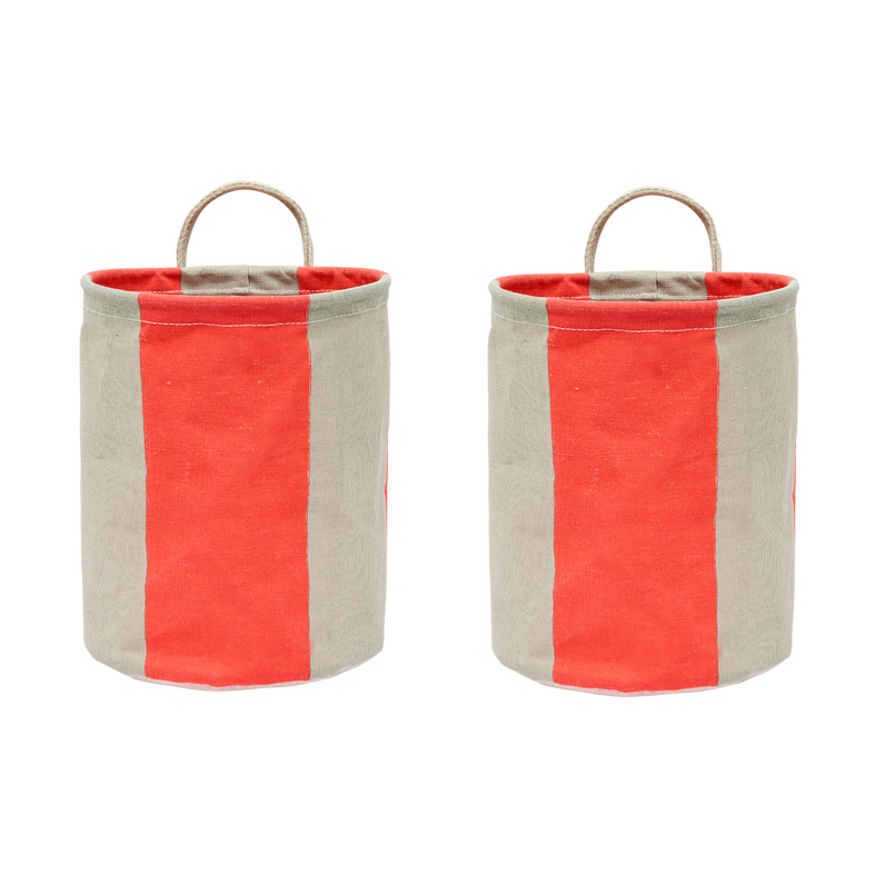 OYOY Kara oppbevaringskurv small 22x18 cm 2-pakning Cherry Red