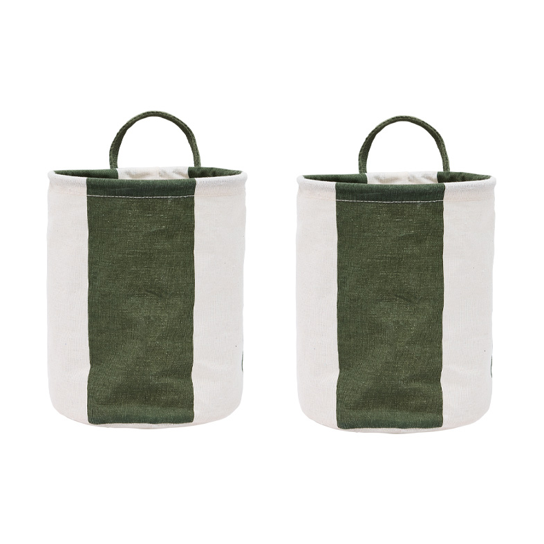 OYOY Kara oppbevaringskurv small 22xØ18 cm 2-pakning Dark Green