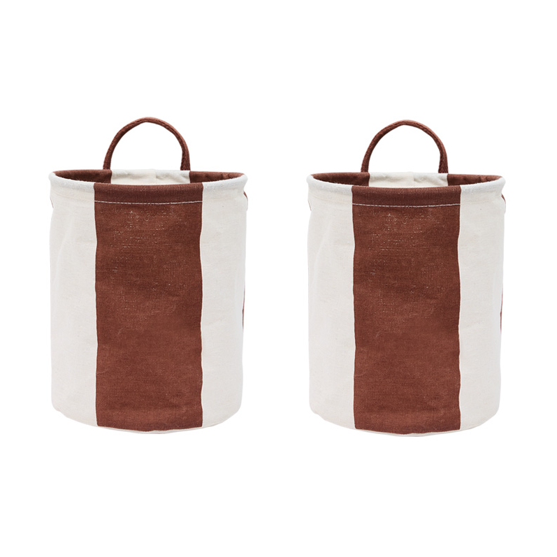 OYOY Kara oppbevaringskurv small 22x18 cm 2-pakning Nutmeg