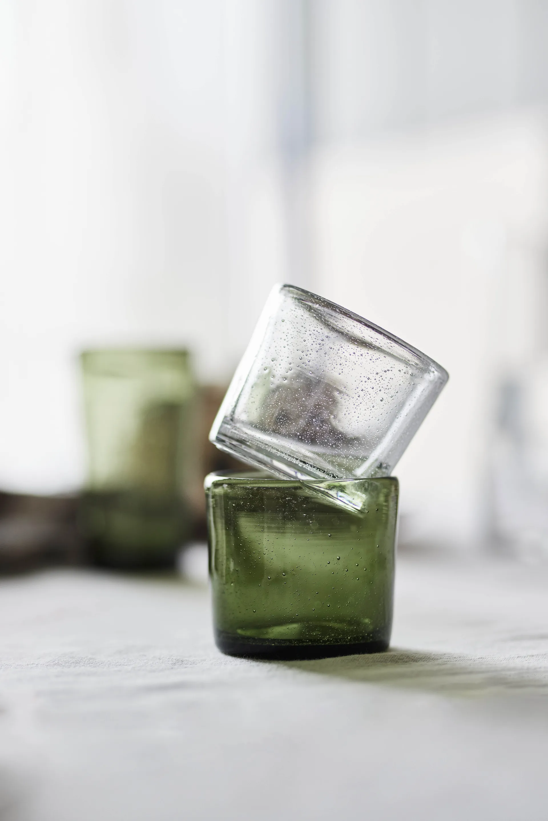 Kuki drikkeglass 4-pk, Green OYOY