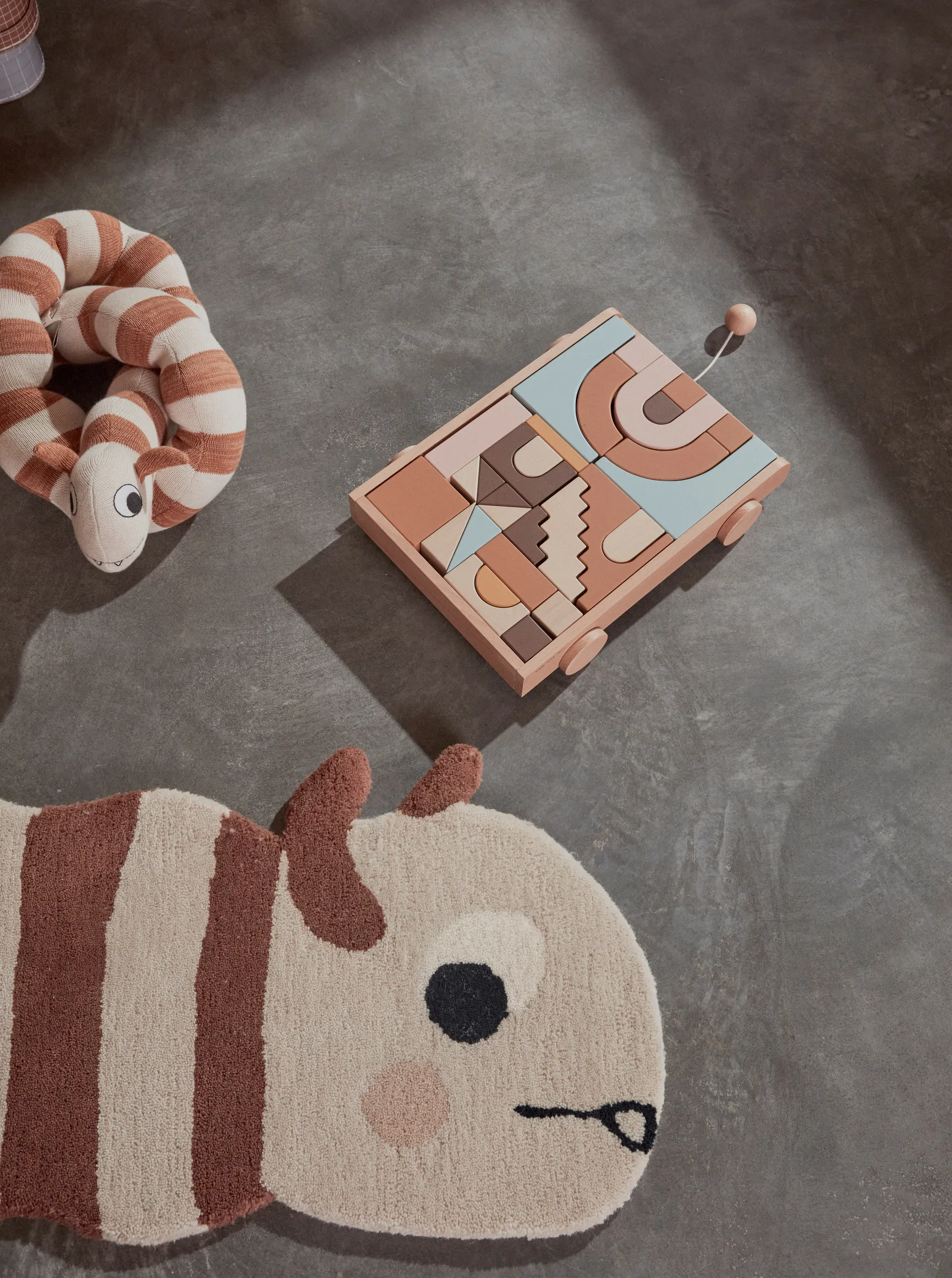 Leo larve teppe 40 x 180 cm, Caramel-offwhite OYOY