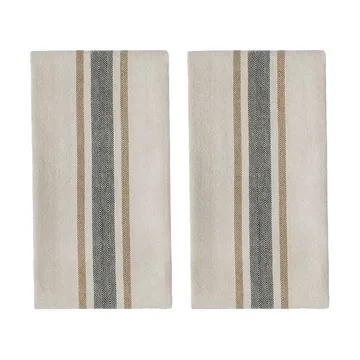 Linu kjøkkenhåndkle 2-pk - Black - OYOY