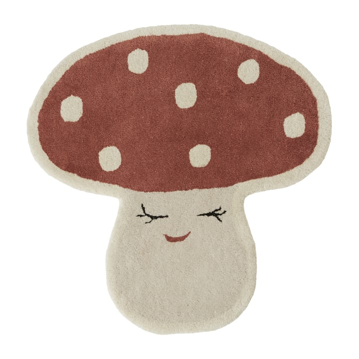 Malle mushroom teppe 75 x 77 cm - Red - OYOY