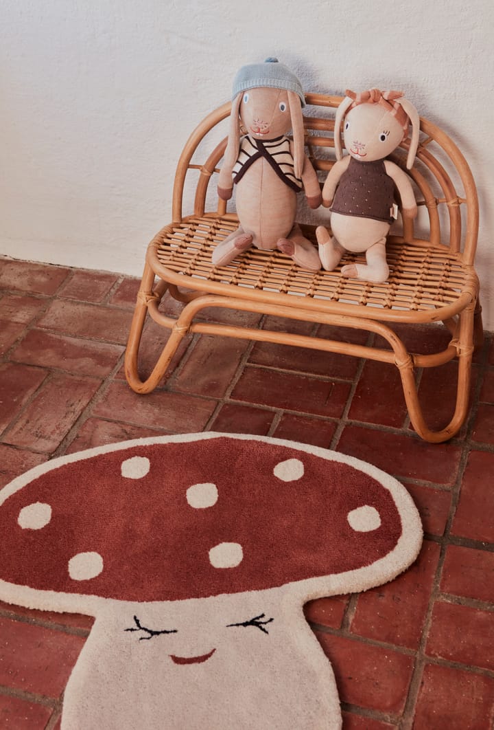 Malle mushroom teppe 75 x 77 cm, Red OYOY