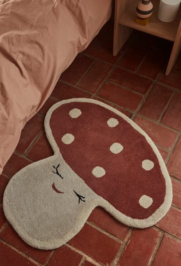 Malle mushroom teppe 75 x 77 cm - Red - OYOY