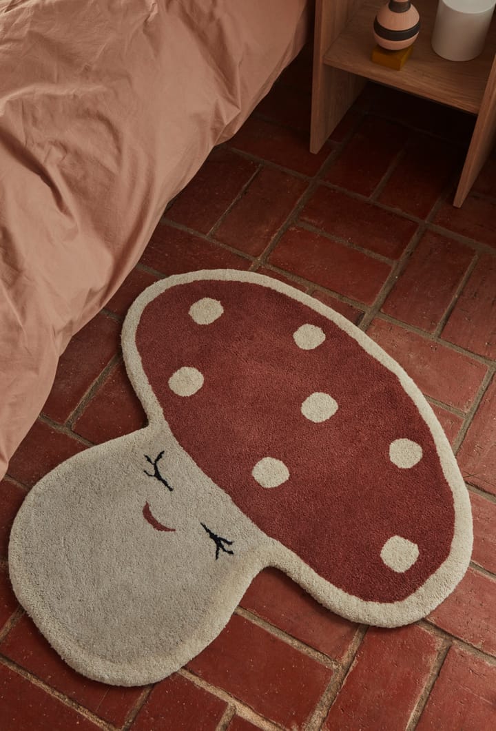 Malle mushroom teppe 75 x 77 cm, Red OYOY
