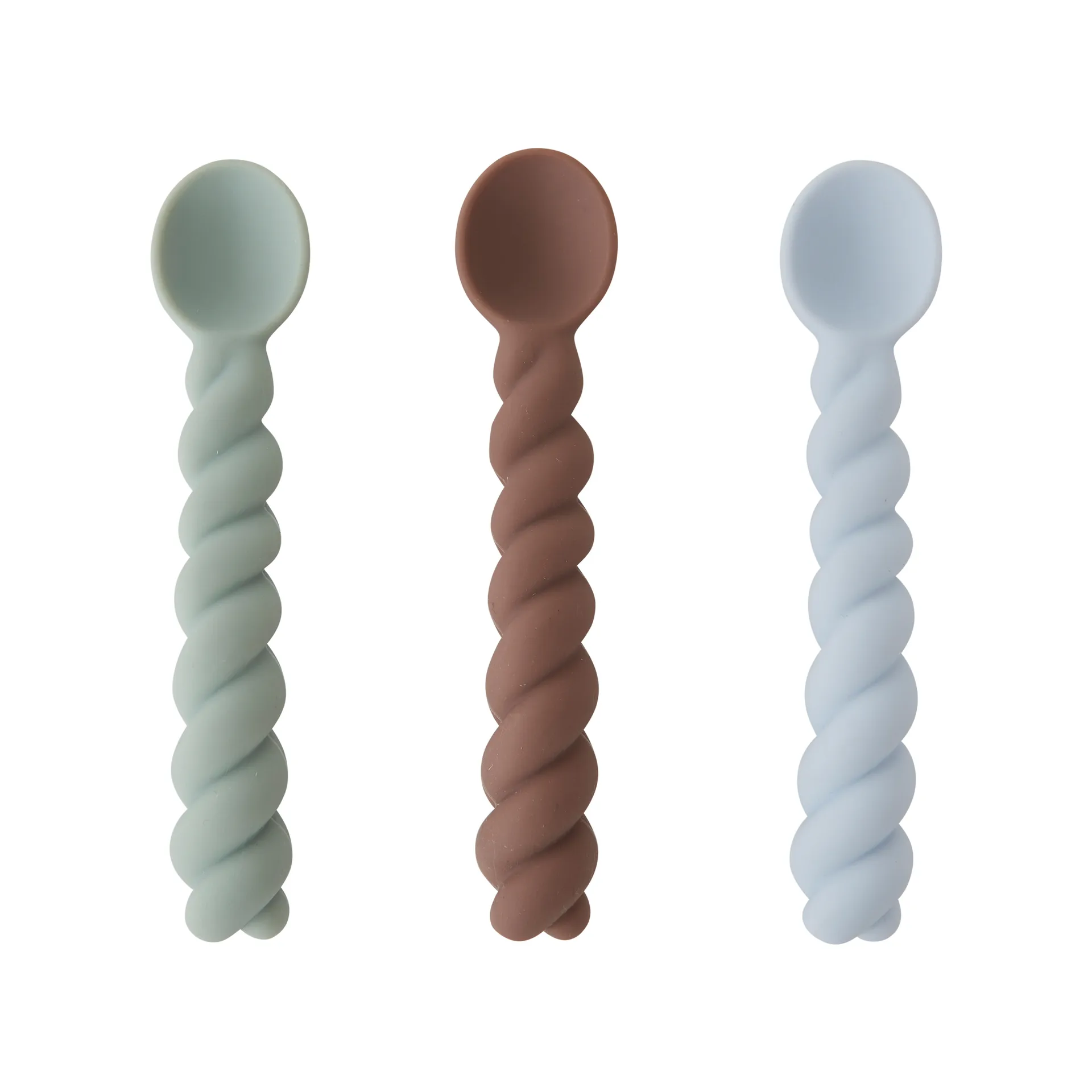 Mellow skje 3-pakning, Dusty Blue-taupe-pale mint OYOY