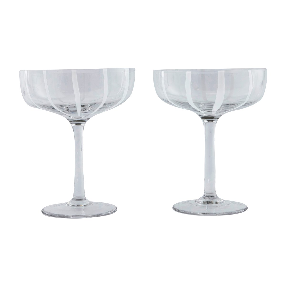 OYOY Mizu coupe champagneglass 2-stk. Clear | Skandinavisk Design | Champagneglass | Gjennomsiktig