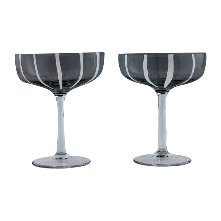Mizu coupe champagneglass 2-stk. - Grey-white - OYOY