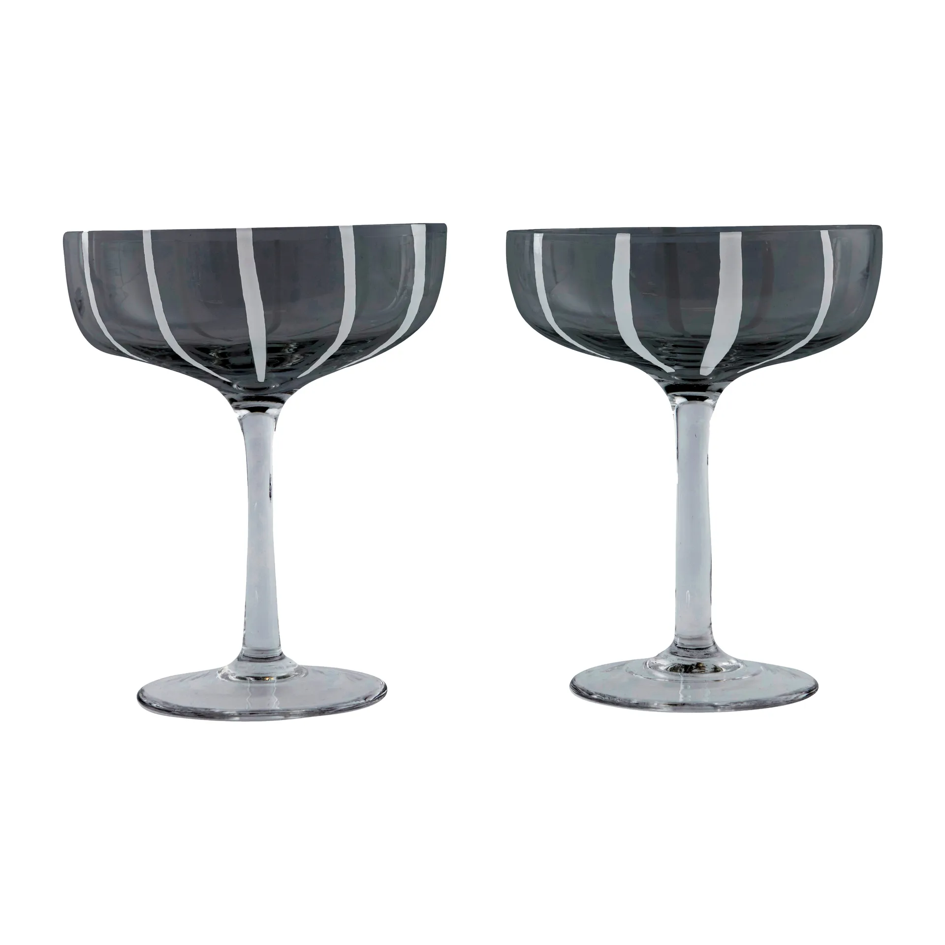 Mizu coupe champagneglass 2-stk., Grey-white OYOY
