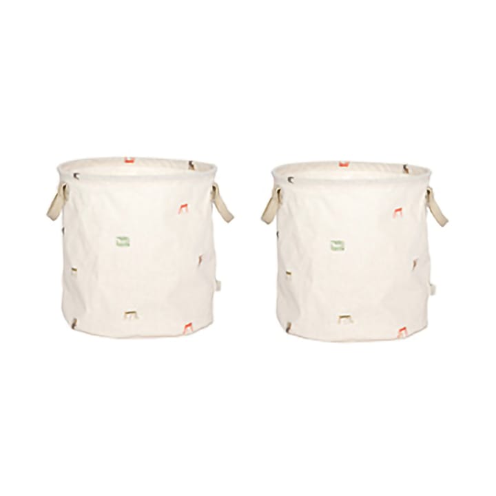 Moira oppbevaringskurv medium 32xØ32 cm 2 deler - Multi - OYOY