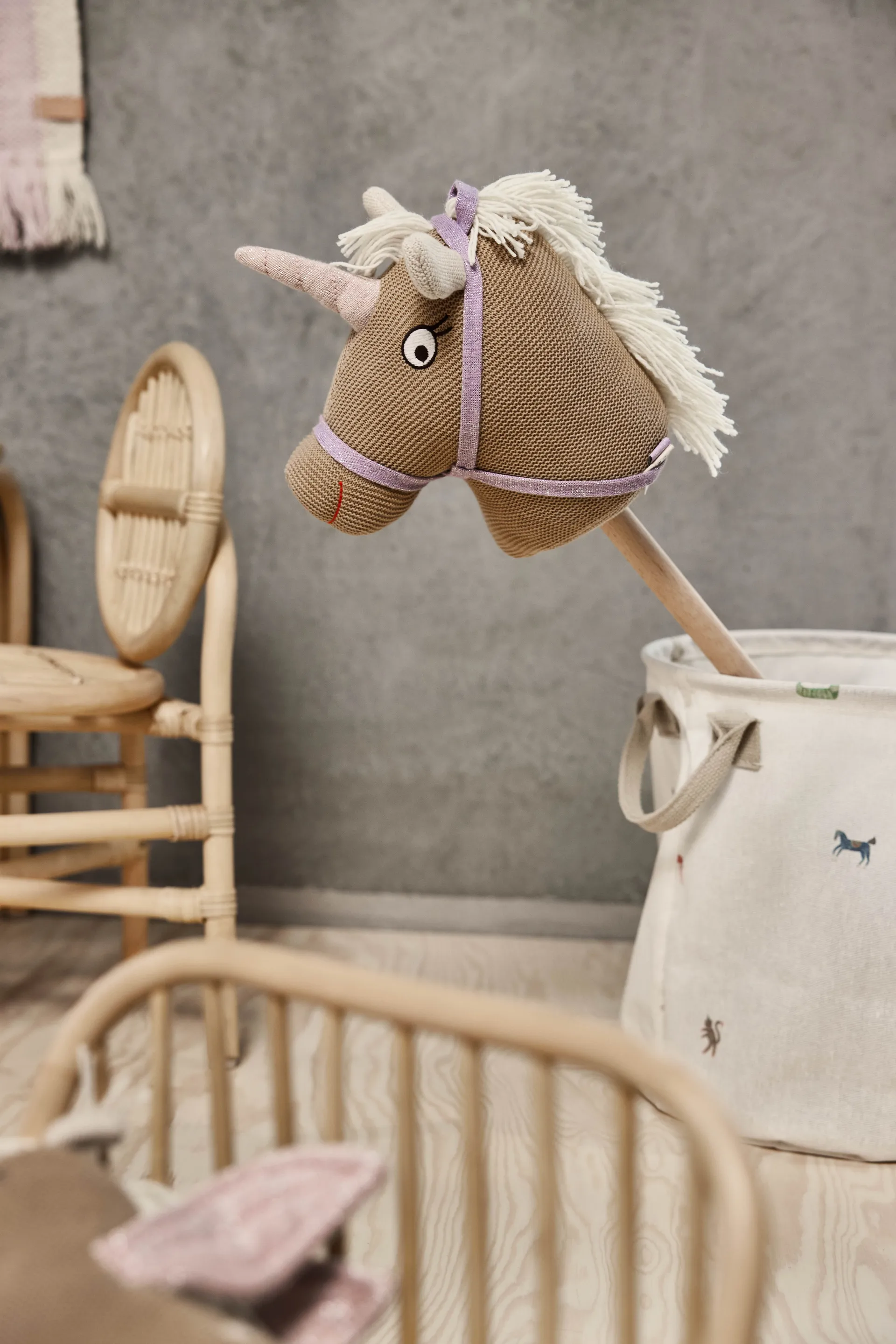 Moira oppbevaringskurv medium 32xØ32 cm 2 deler, Multi OYOY