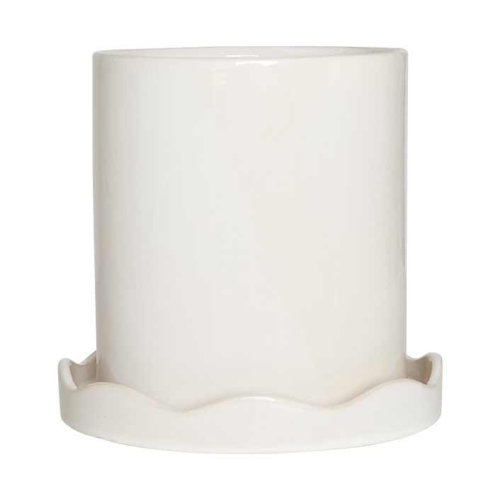 Bilde av OYOY Nami krukke med fat Ø165 small White