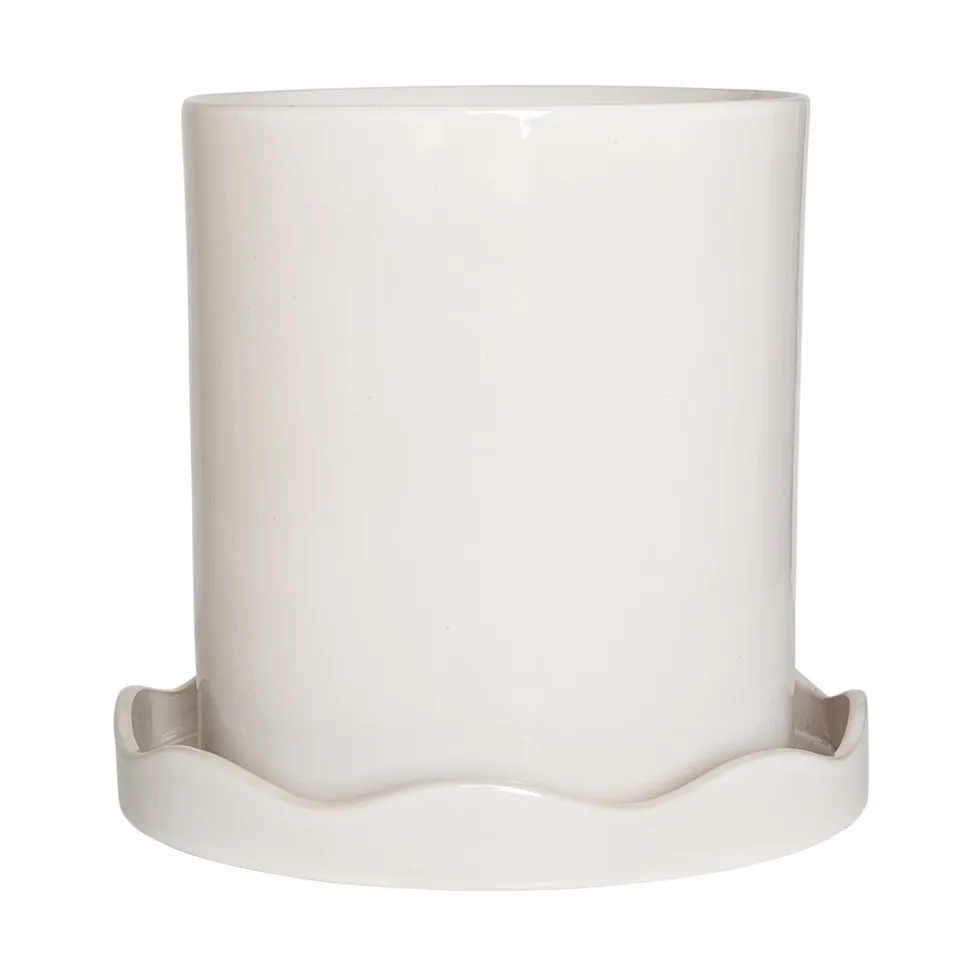 Nami krukke med fat Ø27 cm large, White OYOY