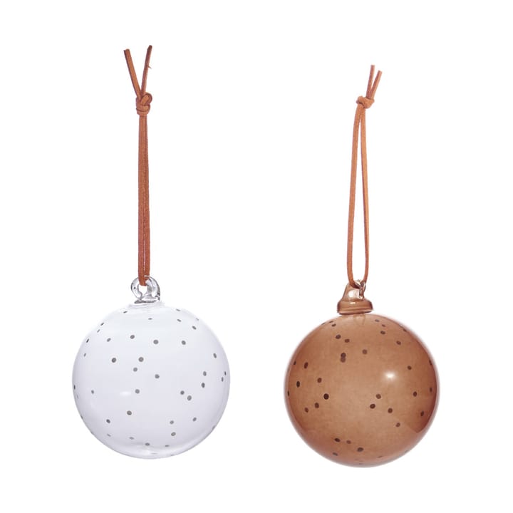 Natale Christmas julekule 2 stk - Clear-nutmeg - OYOY