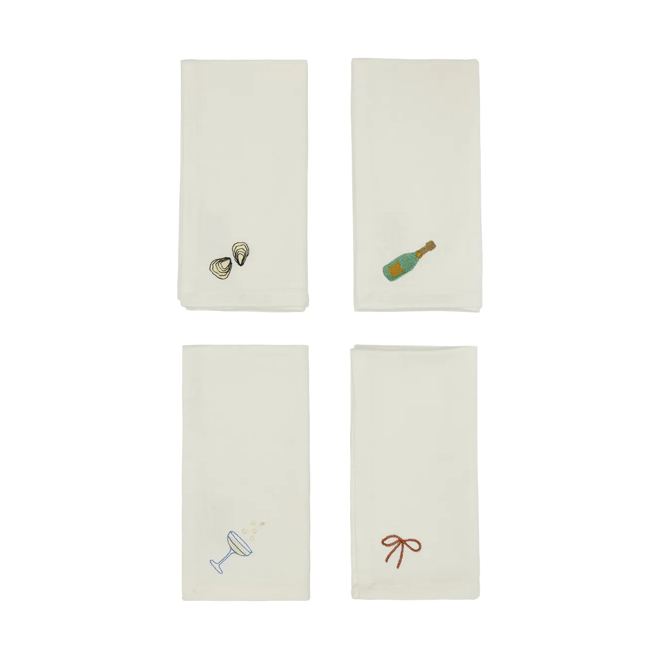 New Year bomullsserviett 45x45 cm 4-pakn., Offwhite OYOY