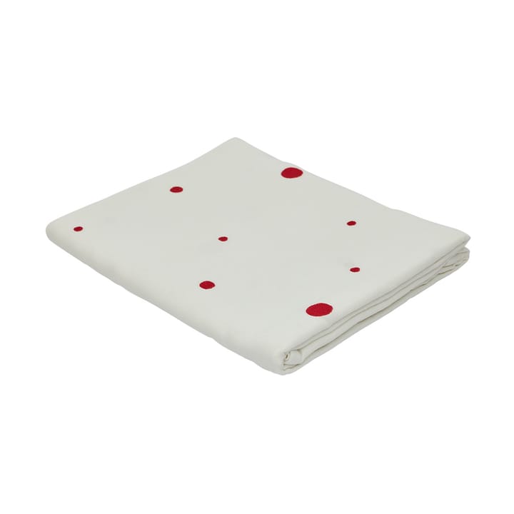 Nori bordduk 140x260 cm - White-cherry red - OYOY